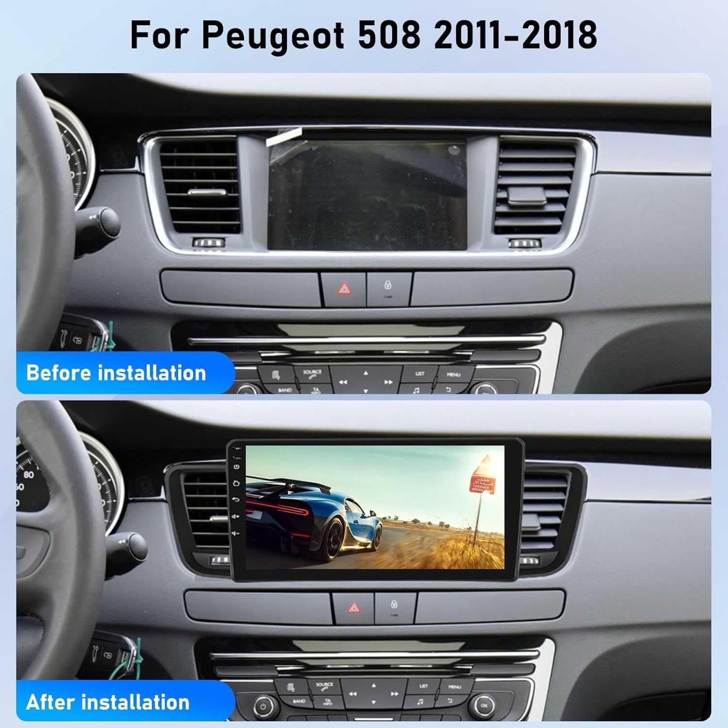Radio samochodowe 2+64G Peugeot 508 R 2011/2018 Carplay  Android Auto