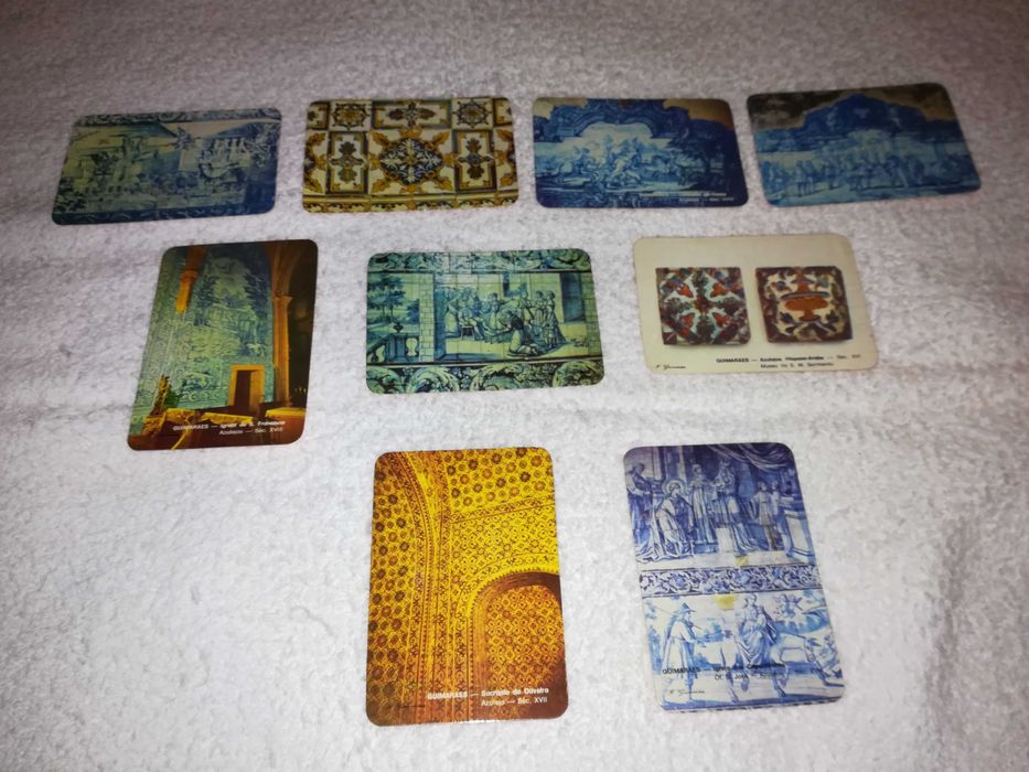 azulejos da cidade de guimarães (9 calendários) coleção 1985