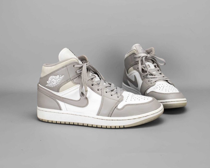 Стильные высокие кроссовки Nike Air Jordan 1 Mid Linen.42,5 размер