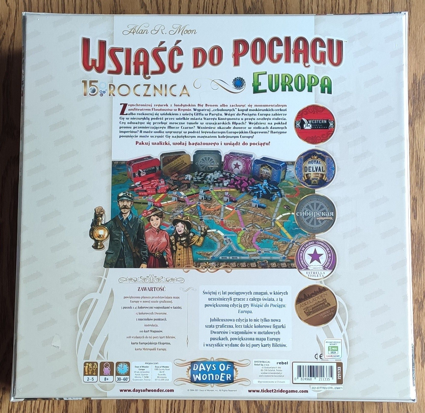 Gra planszowa Wsiąść do Pociągu: Europa 15. rocznica