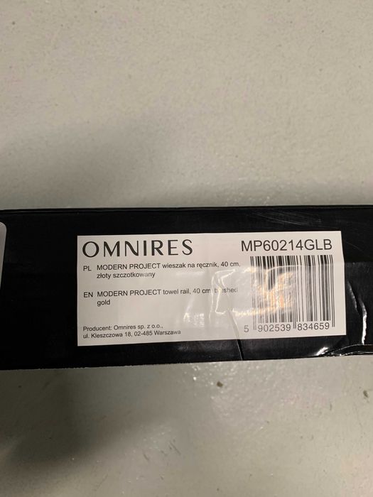 Wieszak łazienkowy na ręcznik OMNIRES (złoty szczotkowany)