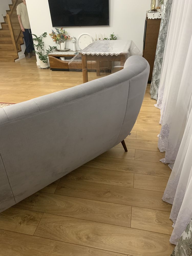 Sofa uszak 3-osobowa szary KELSO