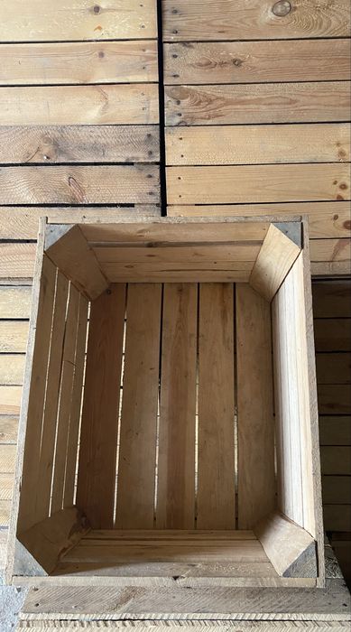 Skrzynki drewniane jedynki  warzywa owoce ozdoby