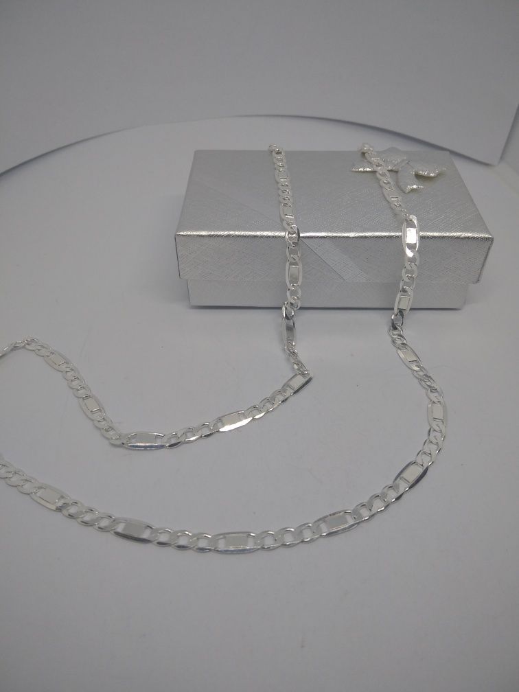 Srebrny męski łańcuszek srebro 925 długość 60 cm   381
