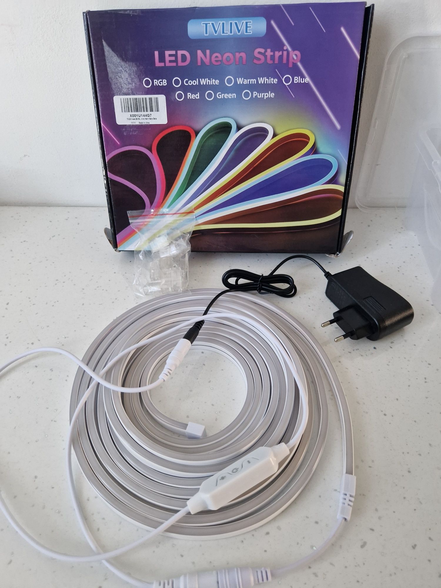 5m taśma LED NEON STRIP, z ściemniaczem i zasilaczem