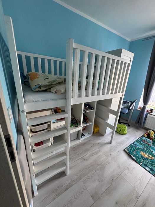Łóżko na Antresoli DLA DZIECKA (Białe)