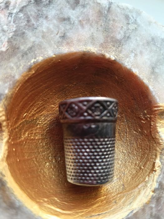 Dedal em prata antigo