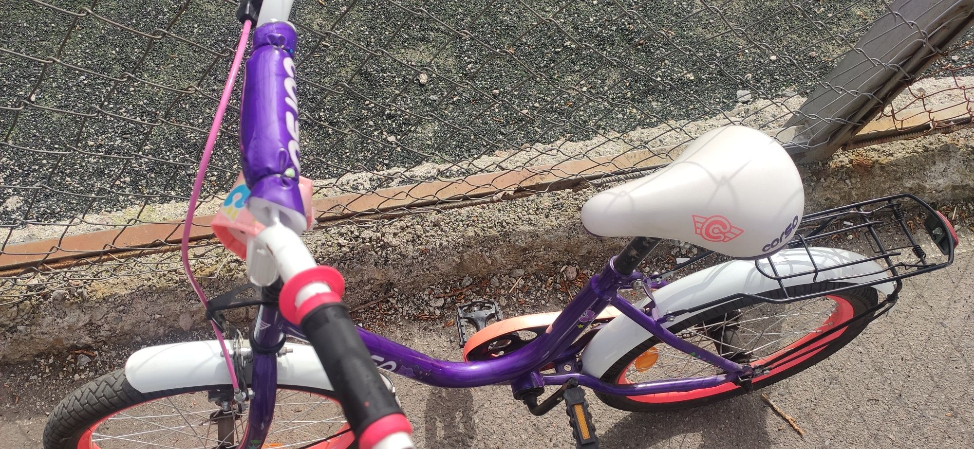 Детский велосипед 18 дюймов CORSO С14230 Фиолетовый