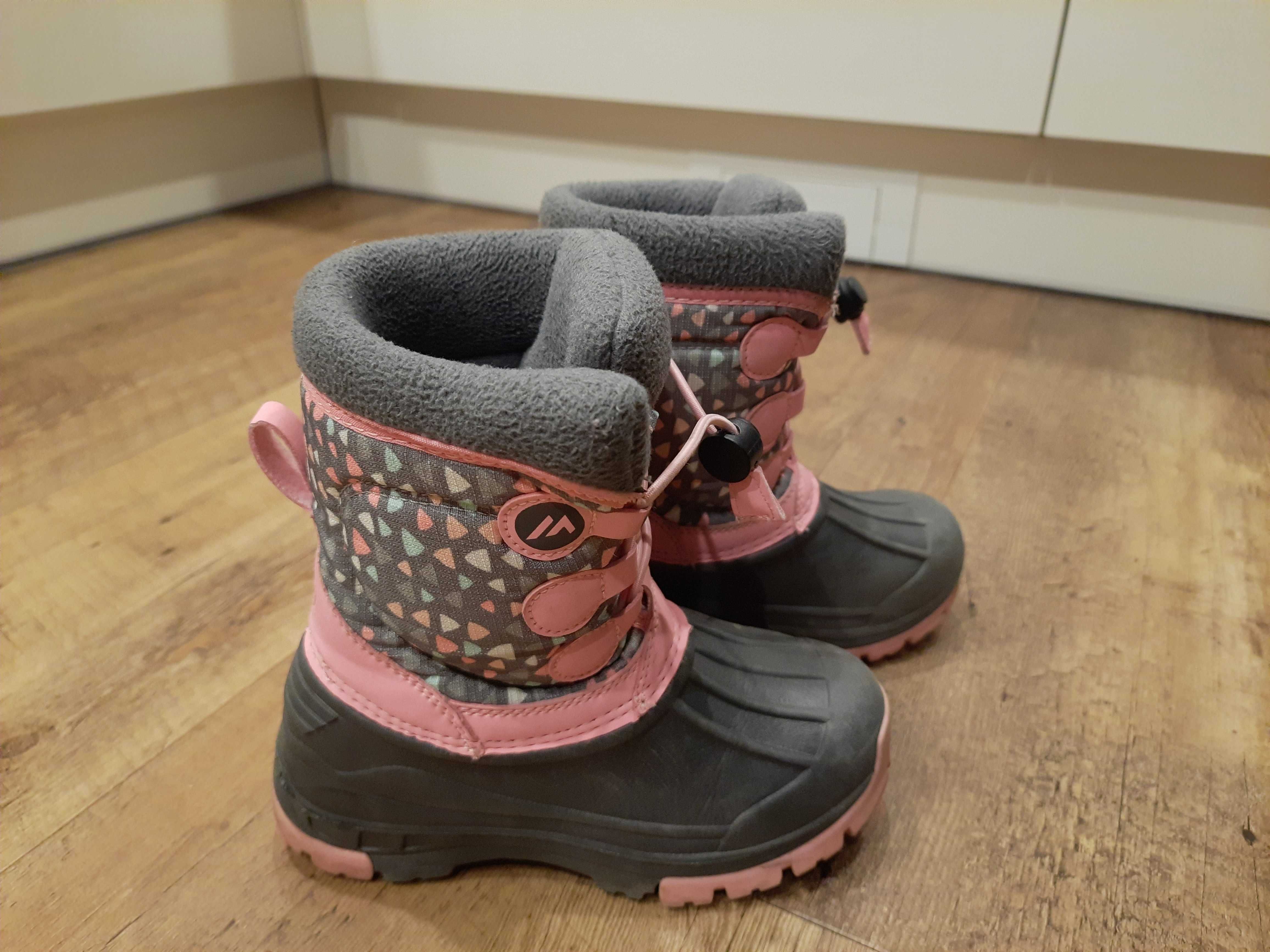 Buty śniegowce dziewczynka r.28