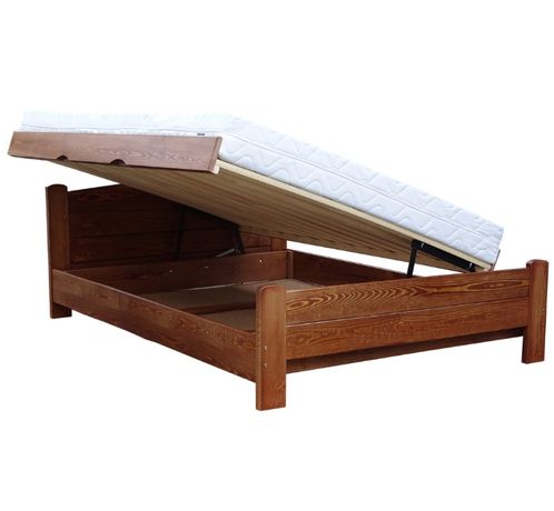 łóżko sosnowe otwierane na bok z wysokim siedziskiem AZYL 160x210