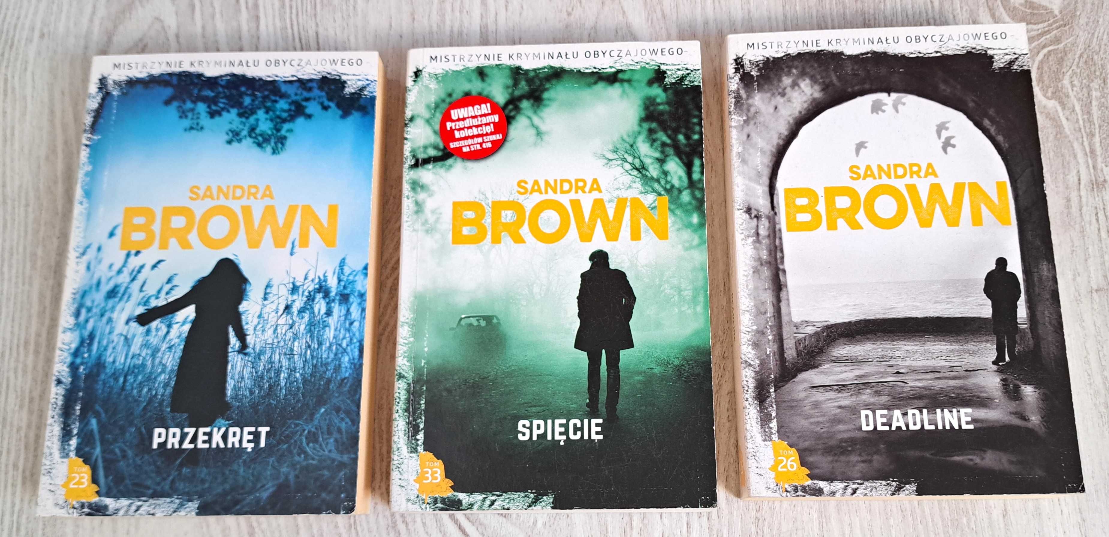 3x Sandra Brown Przekręt + Spięcie + Deadline   BDB