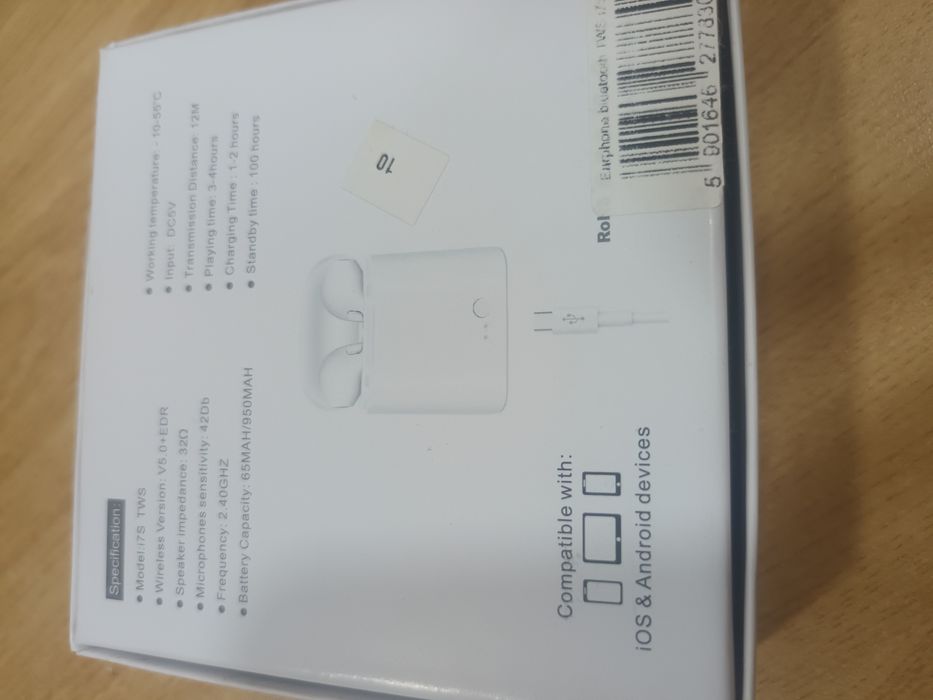 Auriculares i7S tws brancos