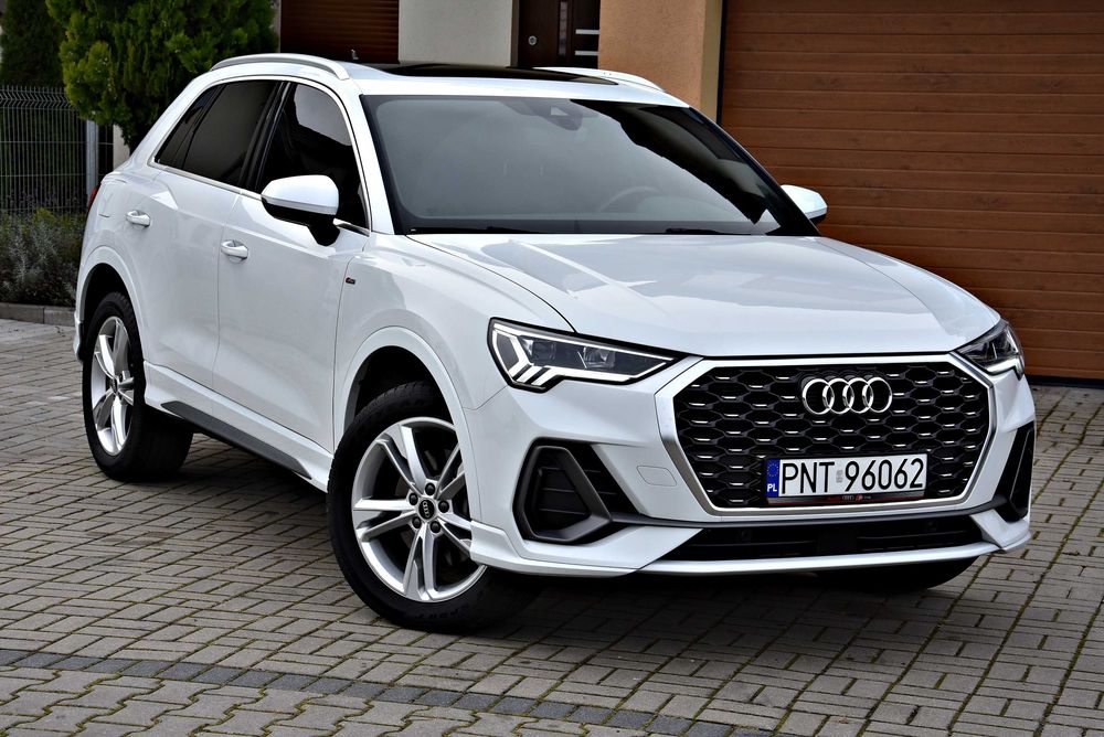 Piękne Audi Q3 2021r 2.0TSI 230KM Quattro S-LINE Max Opcja 55tys km PL