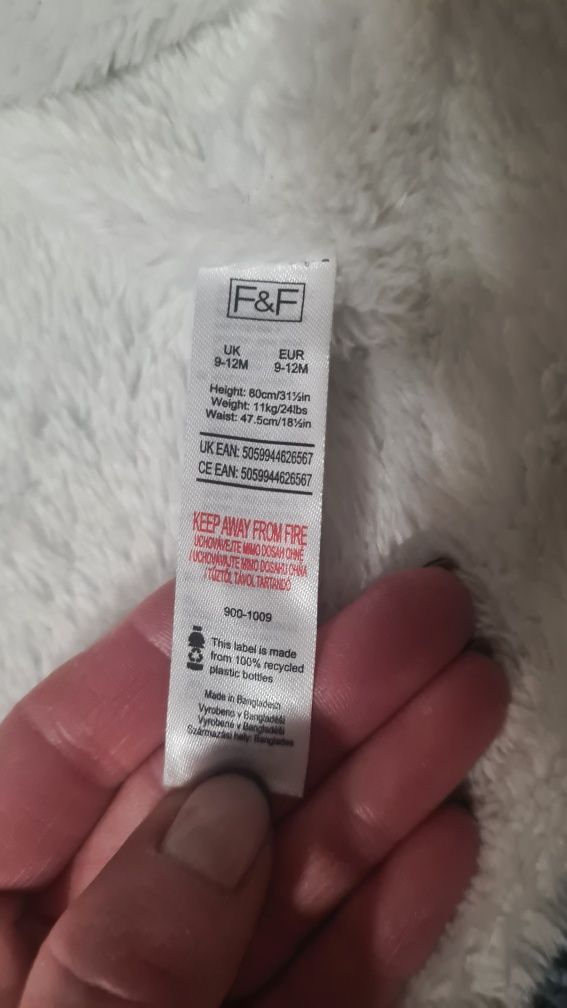 Sweterek ocieplany F&F 9-12
