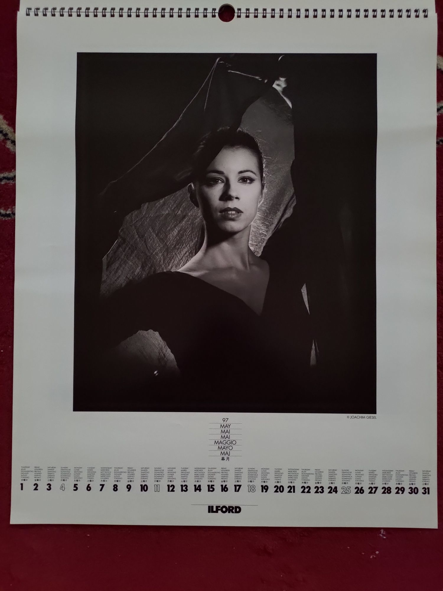 Calendário de parede Ilford 1997