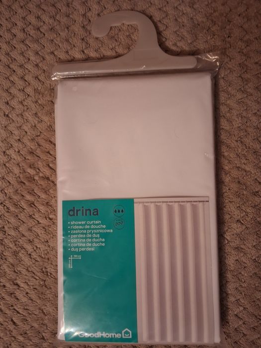 Zasłona prysznicowa biała