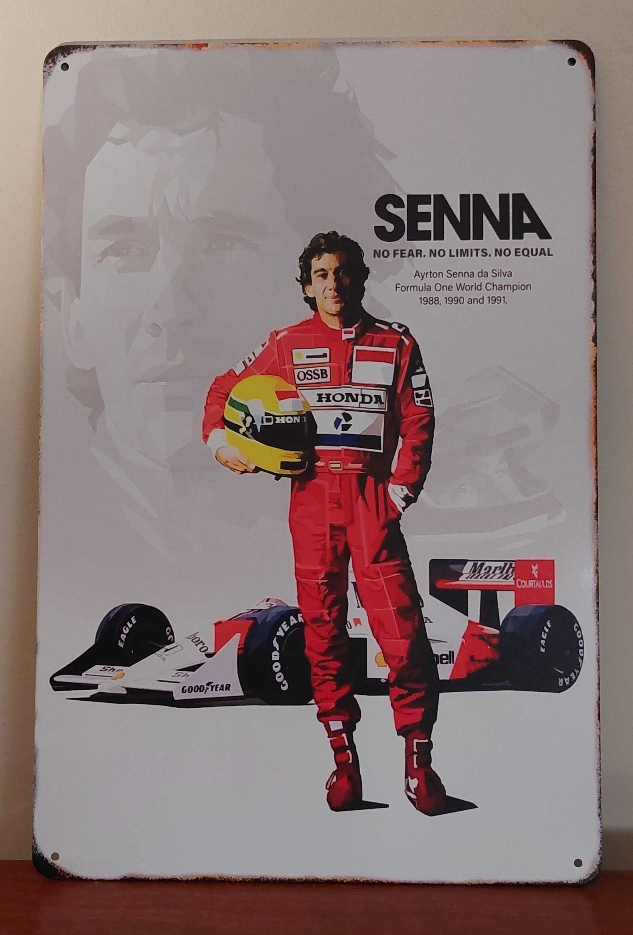 Placas metálicas Ayrton Senna