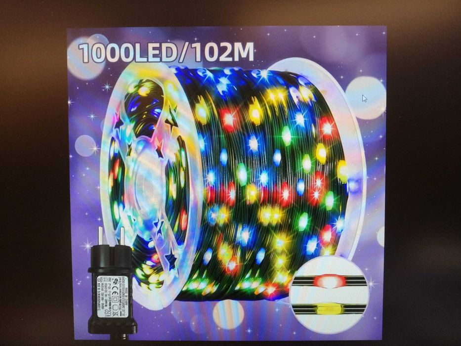 Luzes decorativas de NATAL coloridas para exterior, 32mt e 102metros