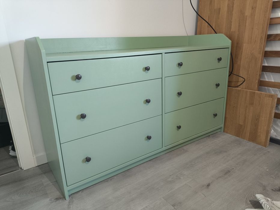 Cómoda IKEA HAUGA – cor personalizada verde menta
