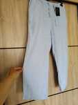 Spodnie len lniane bawełna 7/8 plus size 46 44 48 gumka