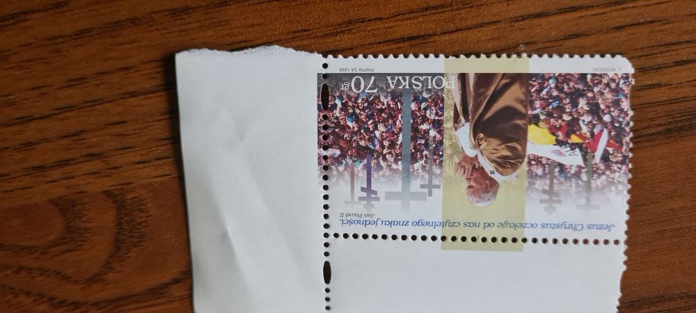 Znaczek z Papieżem J P