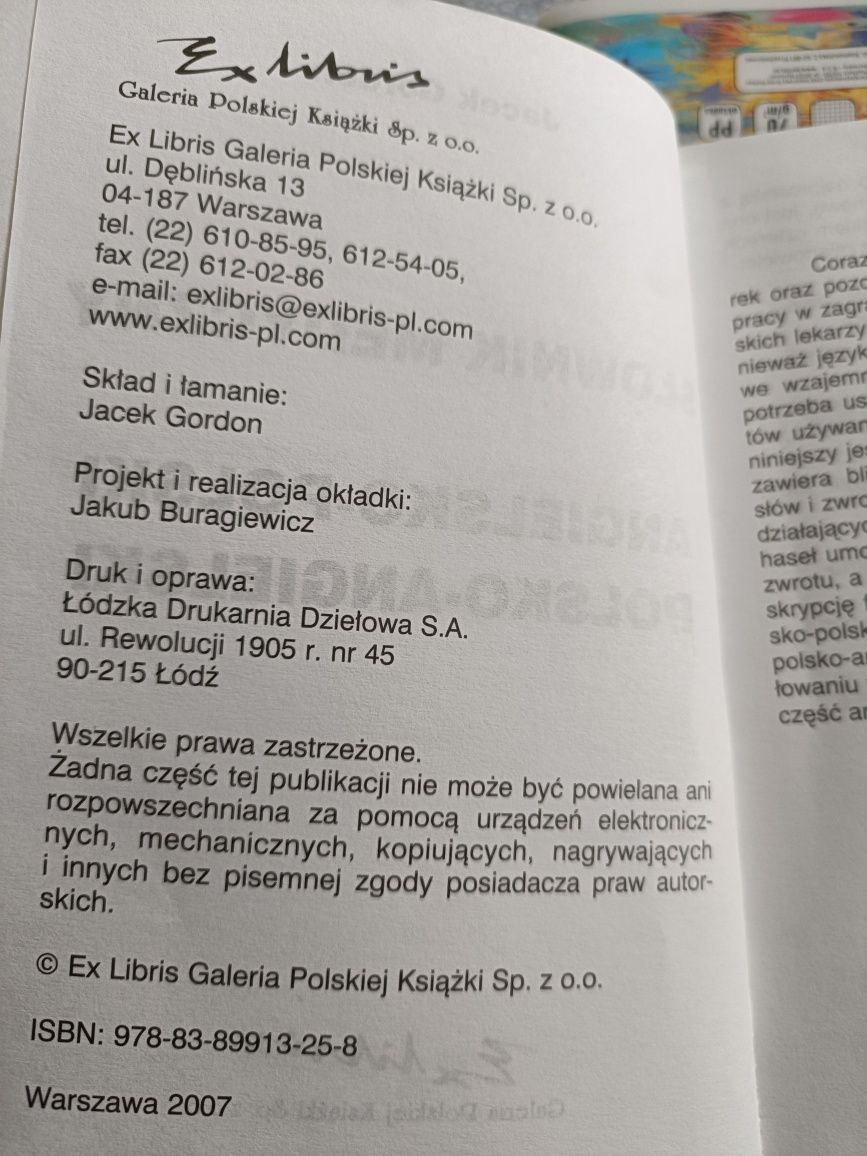 Słownik medyczny angielsko polski, polsko angielski