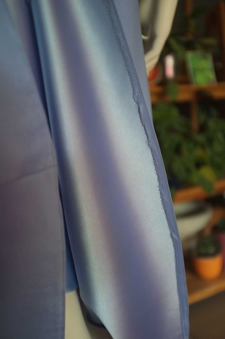 błękitna elegancka długa sukienka gorsetowa suknia wizytowa maksi