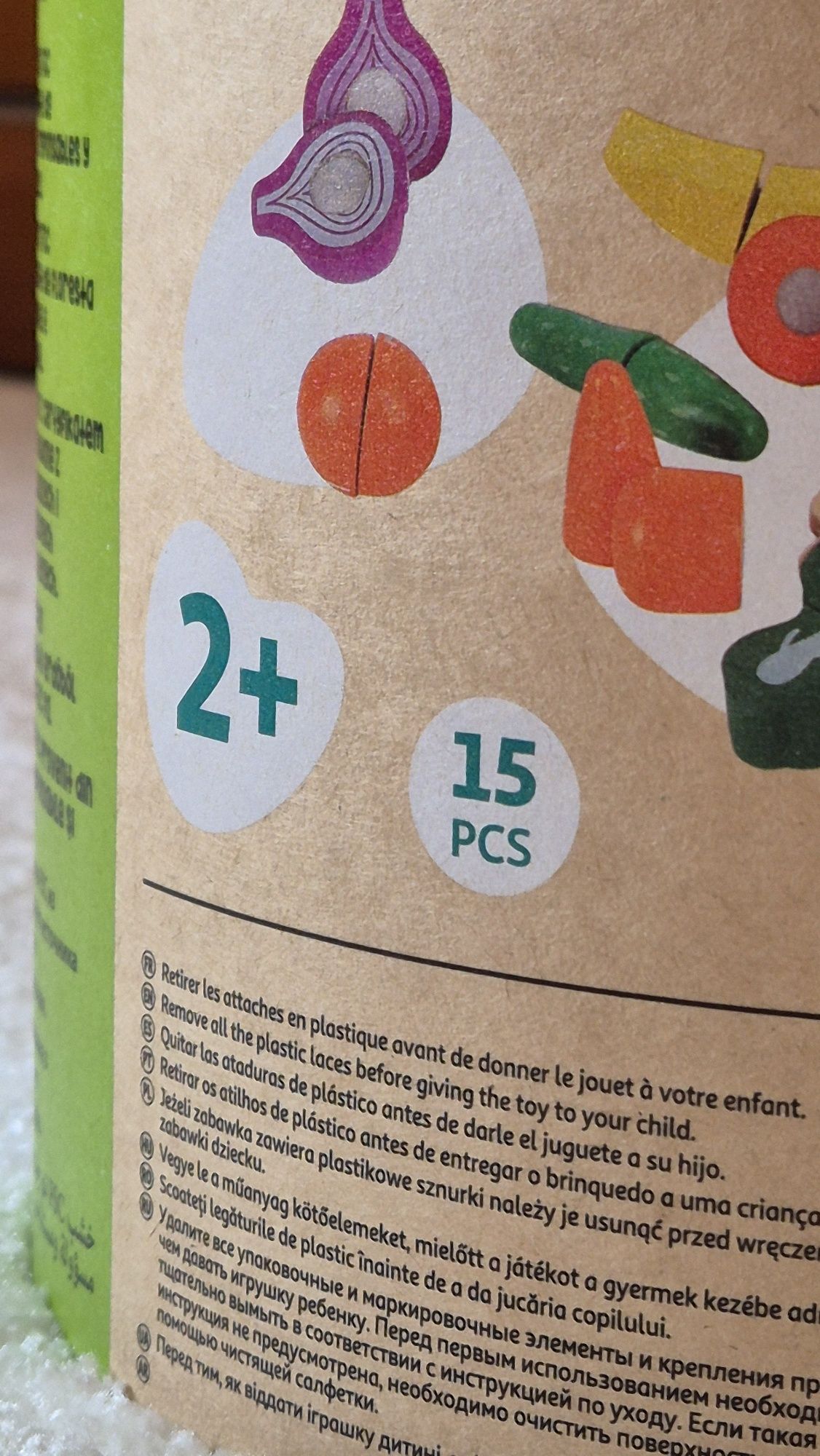 Frutas e legumes de velcro para brincar, NUNCA USADO