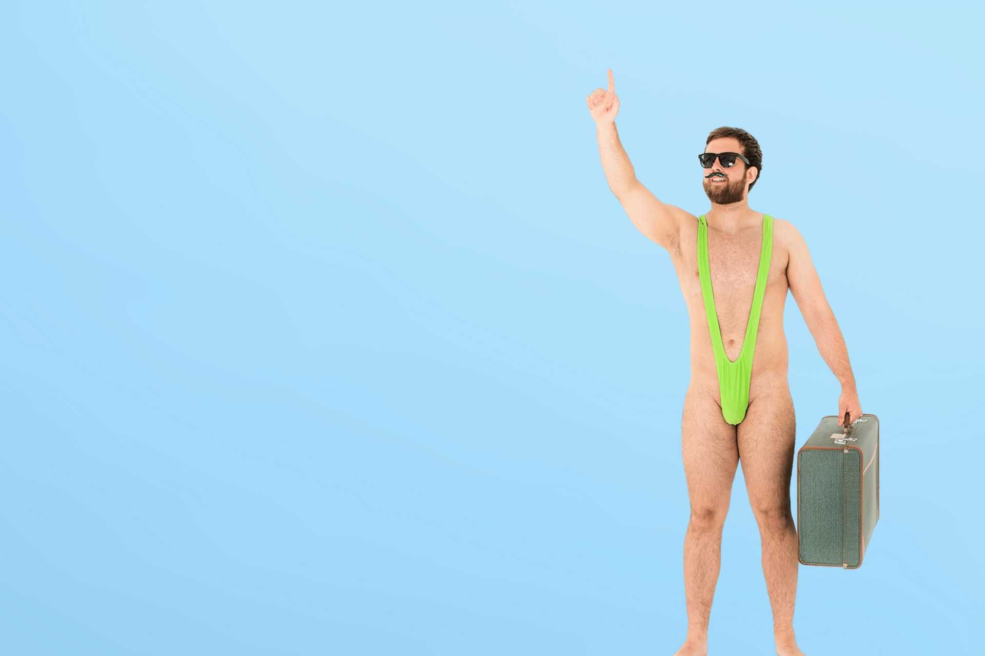 Новогодние костюмчик Манкини BORAT MANKINI размер -1 . чи кас