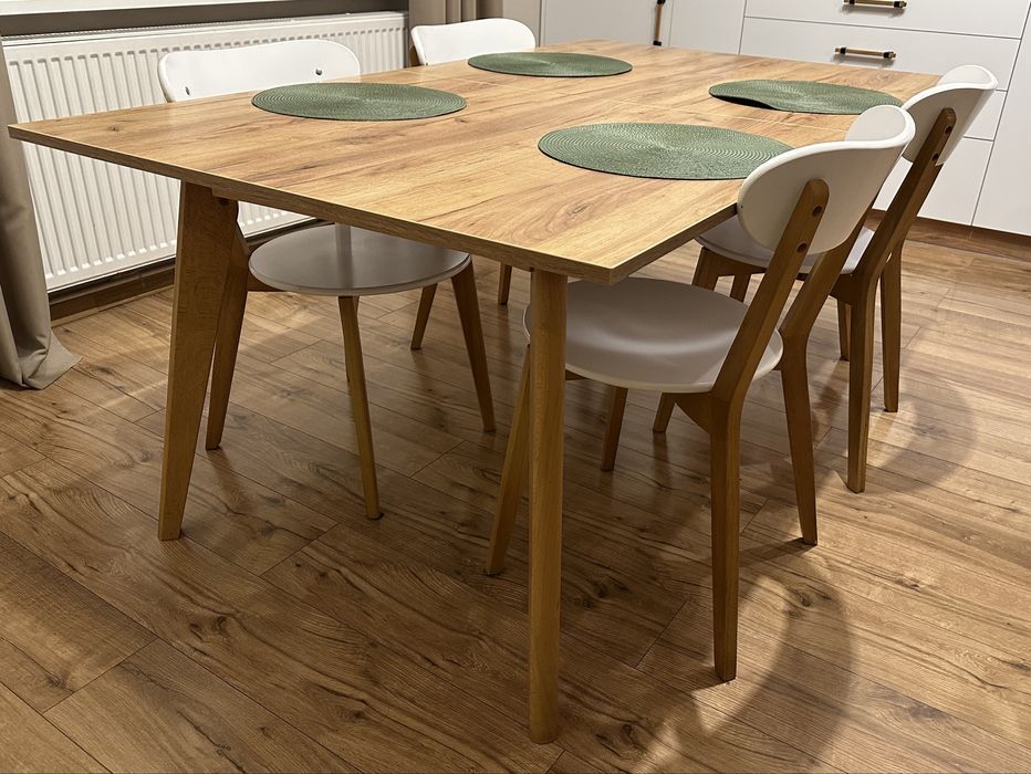 Stół drewniany rozkładany, blat dąb craft 170×100 - 230x100