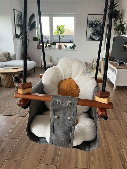 SOLVEJ huśtawka dla dziecka Baby Toddler Swing do domu i na zewnątrz