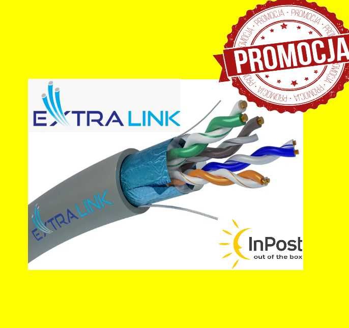 Extralink PrzewódCAT5E FTP (F/UTP)  Kabel sieciowy skrętka MIEDŹ CU