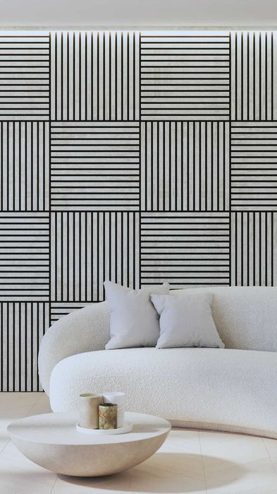 Panel Lamelowy 60x60 lamele Z DREWNA na płycie * czarne tło