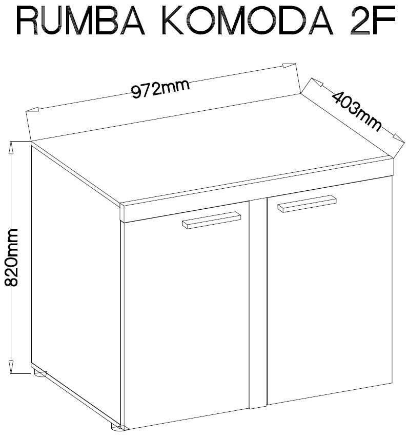 Dwudrzwiowa Komoda Rumba Różne kolory