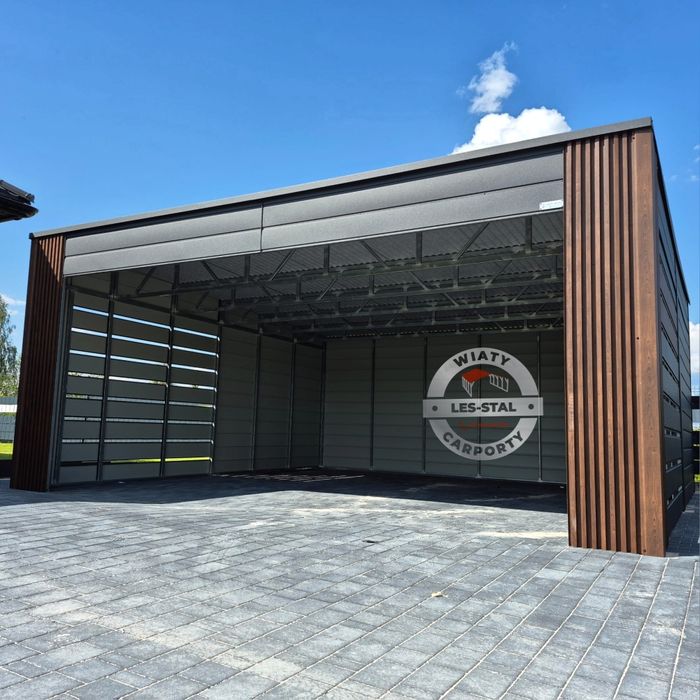 Wiata blaszana Lamele Carport Premium
