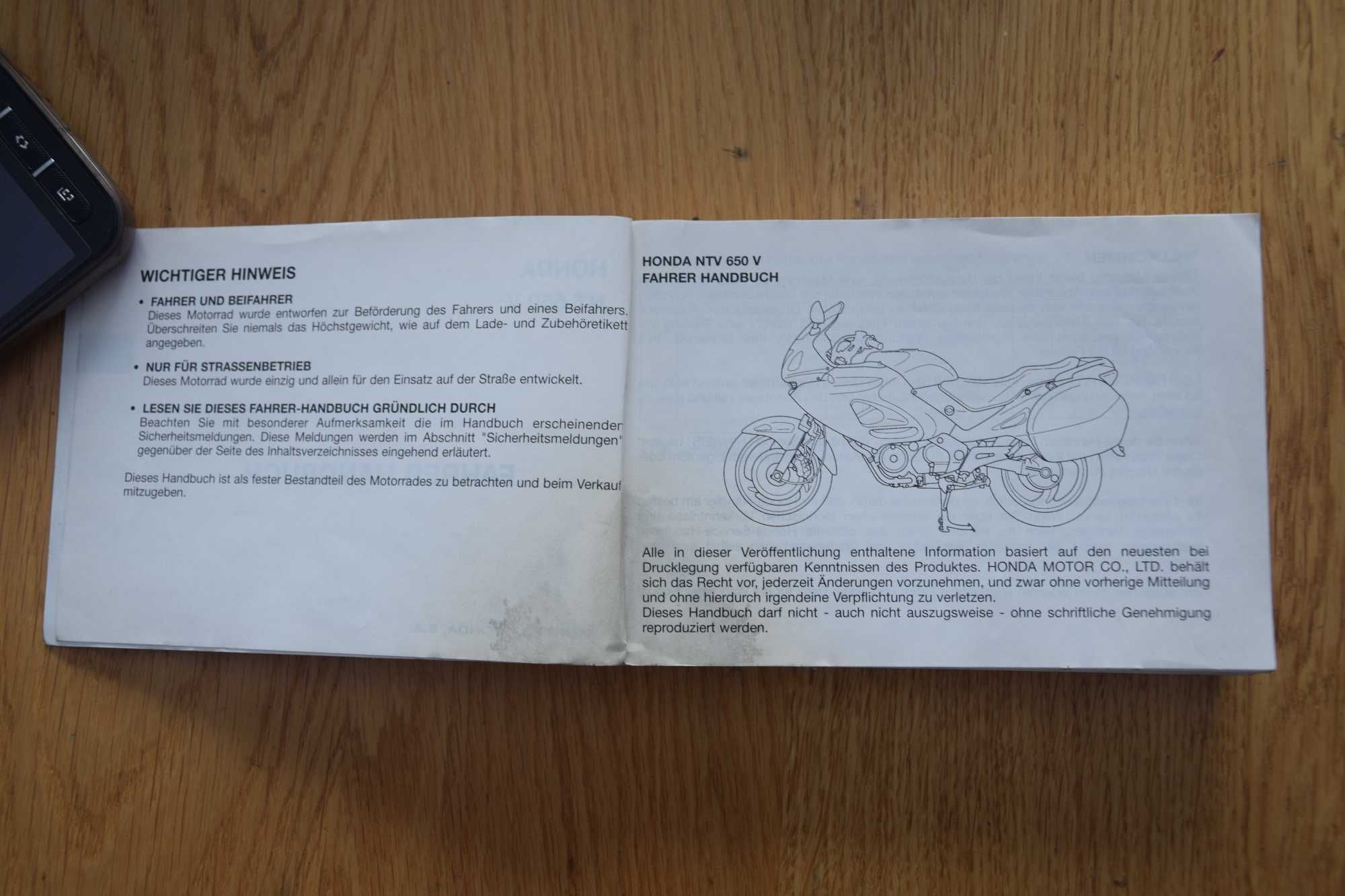 Instrukcja Katalog HONDA NT650V