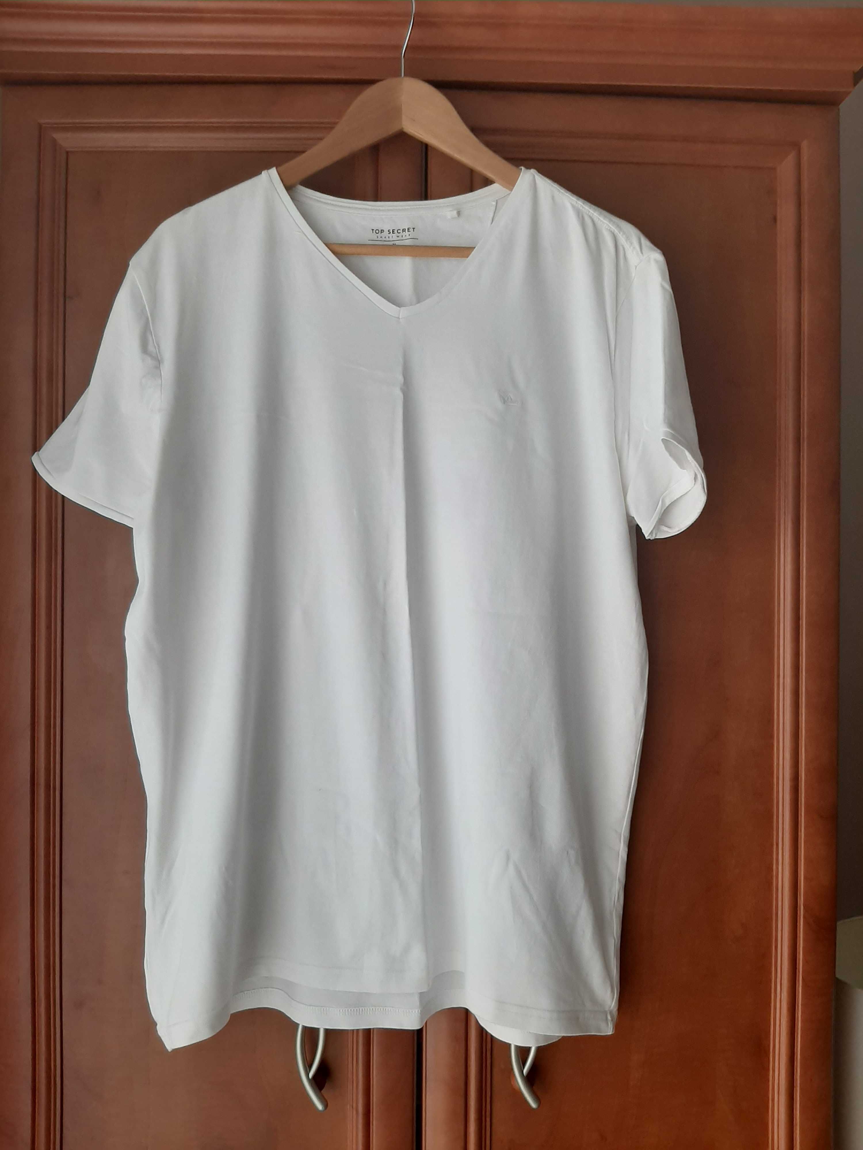 Koszulka z krótkim rękawem biały t-shirt męski