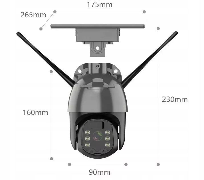 Kamera Solarna Zewnętrzna Obrotowa Ip Wifi Full Hd