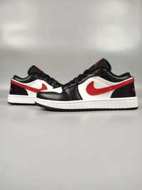Чоловічі кросівки Nike Air Jordan 1 Low чорний з червоним білим  6152