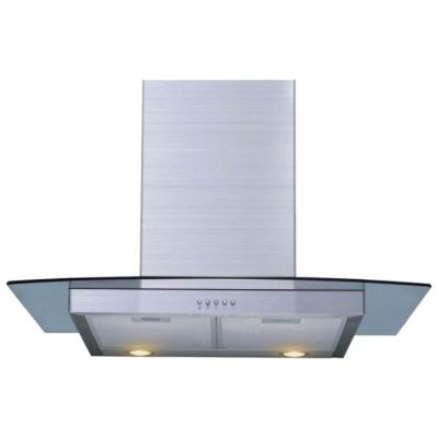 Витяжка нержавійка, скло