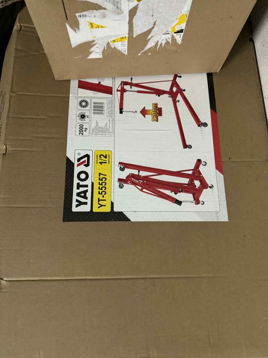 Podnośnik do silników żuraw 2T z balanserem na korbę z 4 hakami NOWY