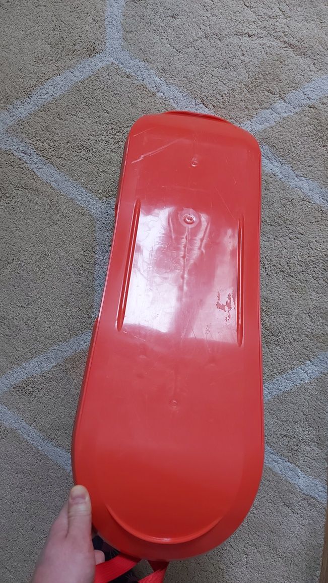 Snowskate Lugik BOARDSLIDE czarno-czerwony snowskate decathlon