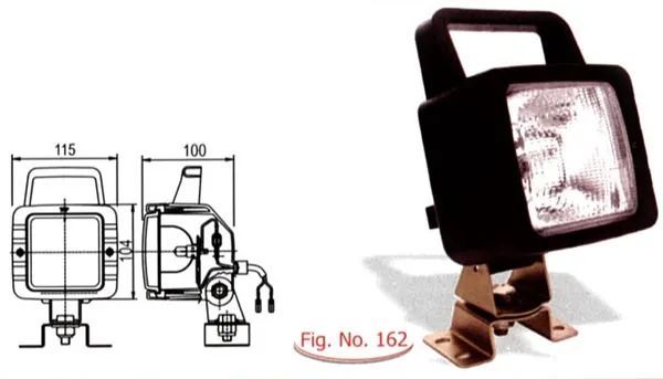 Faróis Farol H3 Quadrado 115X104 Com Asa e Interruptor PL1722MF