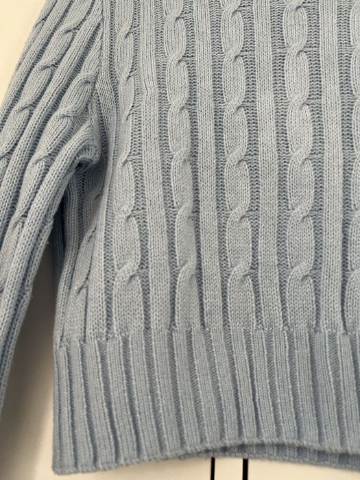 krótki niebieski sweterek H&M S