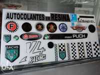 Autocolantes emblemas em resina