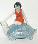 Amorosa miniatura figurativa em porcelana alemã dos anos '20