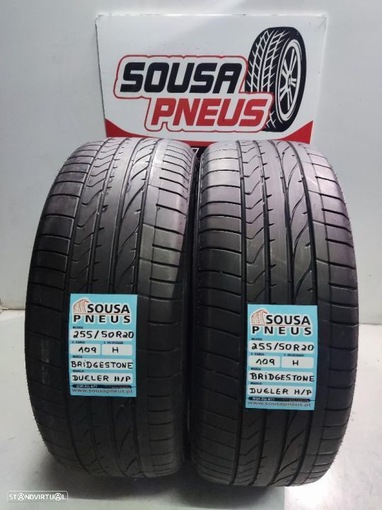 2 pneus semi novos 255-50r20 bridgestone - oferta dos portes