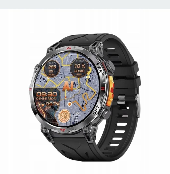 Smartwatch męski chat gpt gps rozmowy 650 mah Amoled Sportowy mocny