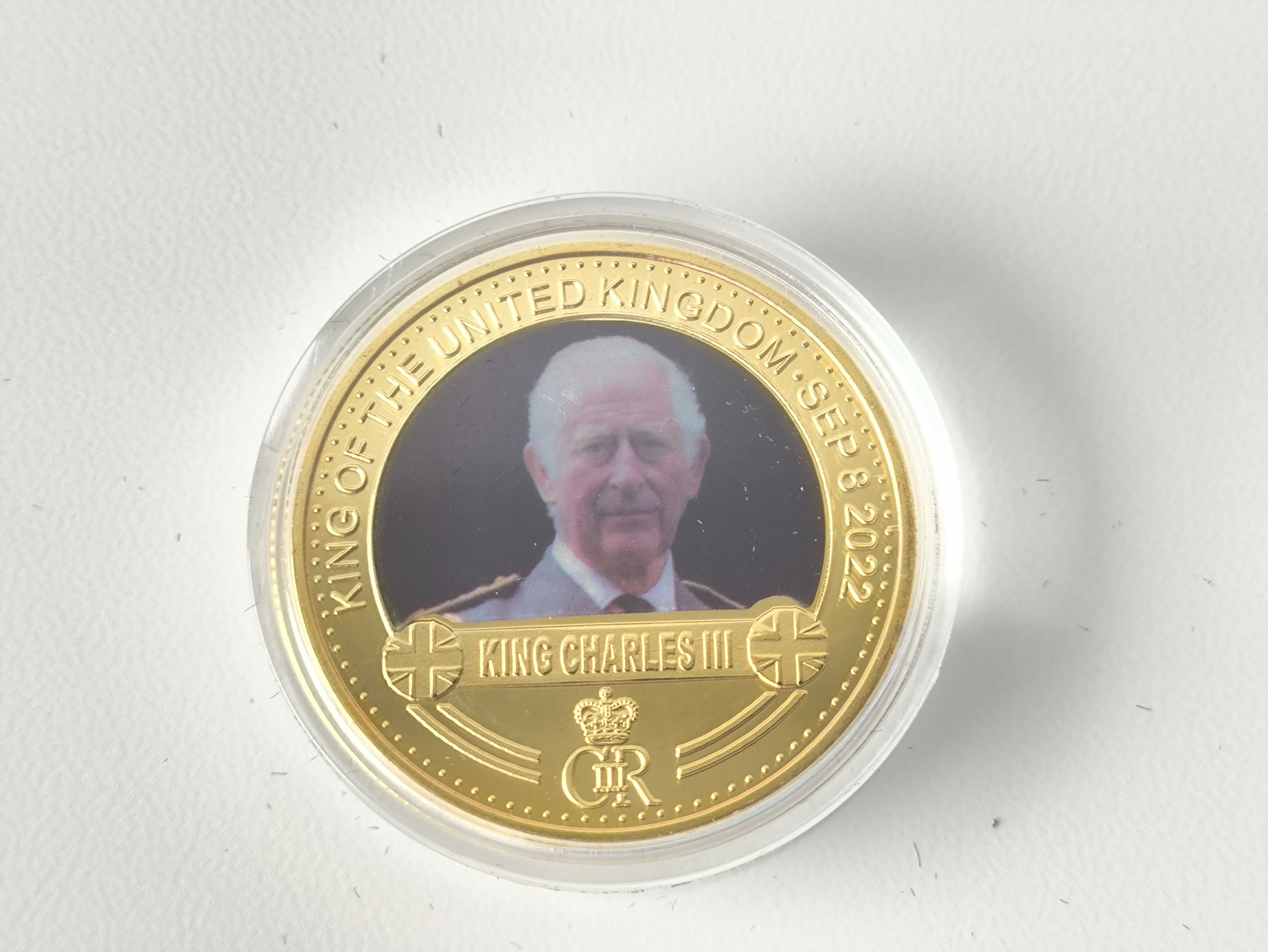 Conjunto de moedas comemorativas do Rei Reino Unido