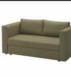 IKEA SKONABACK Sofa 2-osobowa rozkładana, Vissle żółto-zielony